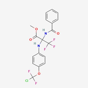 molecular formula C18H14ClF5N2O4 B6062256 methyl 2-({4-[chloro(difluoro)methoxy]phenyl}amino)-3,3,3-trifluoro-N-(phenylcarbonyl)alaninate 