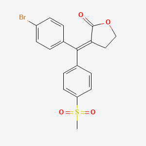 2(3H)-Furanone, 3-((4-bromophenyl)(4-(methylsulfonyl)phenyl)methylene)dihydro-, (Z)-