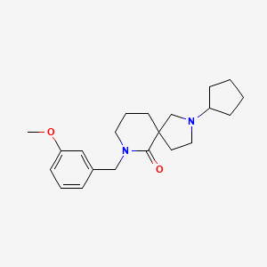 molecular formula C21H30N2O2 B6062293 2-Cyclopentyl-7-[(3-methoxyphenyl)methyl]-2,7-diazaspiro[4.5]decan-6-one 