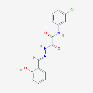 molecular formula C15H12ClN3O3 B6062310 N-(3-chlorophenyl)-N'-[(E)-(2-hydroxyphenyl)methylideneamino]oxamide 