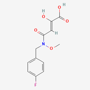 molecular formula C12H12FNO5 B606236 (2Z)-3-{[(4-Fluorophenyl)methyl](methoxy)carbamoyl}-2-hydroxyprop-2-enoic acid CAS No. 543730-41-2