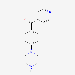 molecular formula C16H17N3O B6062451 (4-(Piperazin-1-yl)phenyl)(pyridin-4-yl)methanone 
