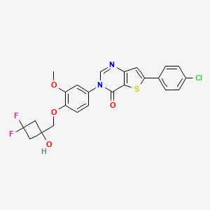 6-(4-chlorophenyl)-3-(4-((3,3-difluoro-1-hydroxycyclobutyl)methoxy)-3-methoxyphenyl)thieno[3,2-d]pyrimidin-4(3H)-one