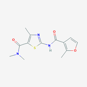 molecular formula C13H15N3O3S B6062562 N,N,4-TRIMETHYL-2-(2-METHYLFURAN-3-AMIDO)-1,3-THIAZOLE-5-CARBOXAMIDE 