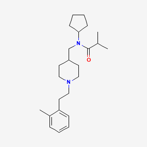 molecular formula C24H38N2O B6062661 N-cyclopentyl-2-methyl-N-[[1-[2-(2-methylphenyl)ethyl]piperidin-4-yl]methyl]propanamide 