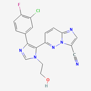 molecular formula C18H12ClFN6O B606296 BMS-986260 CAS No. 2001559-19-7