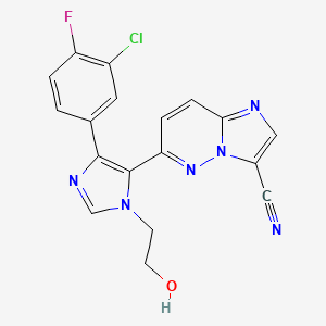 molecular formula C18H12ClFN6O B606296 Unii-3ere9QW3XH CAS No. 2001559-19-7