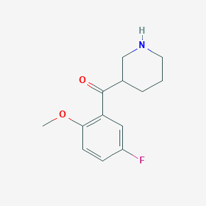 molecular formula C13H16FNO2 B6062975 (5-Fluoro-2-methoxyphenyl)-piperidin-3-ylmethanone 