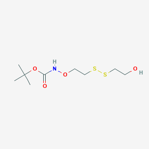molecular formula C9H19NO4S2 B606308 Boc-aminooxy-ethyl-SS-propanol 