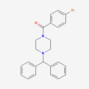 molecular formula C24H23BrN2O B6063157 4-(Diphenylmethyl)piperazinyl 4-bromophenyl ketone 