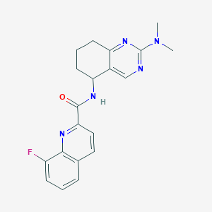 molecular formula C20H20FN5O B6063170 N-[2-(dimethylamino)-5,6,7,8-tetrahydroquinazolin-5-yl]-8-fluoroquinoline-2-carboxamide 