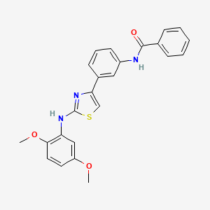 molecular formula C24H21N3O3S B6063224 N-[3-[2-(2,5-dimethoxyanilino)-1,3-thiazol-4-yl]phenyl]benzamide 
