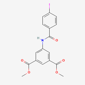 molecular formula C17H14INO5 B6063261 Dimethyl 5-[(4-iodobenzoyl)amino]benzene-1,3-dicarboxylate 