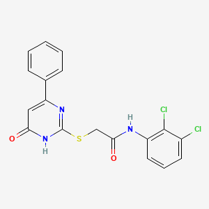 molecular formula C18H13Cl2N3O2S B6063394 N-(2,3-dichlorophenyl)-2-[(4-oxo-6-phenyl-1H-pyrimidin-2-yl)sulfanyl]acetamide 