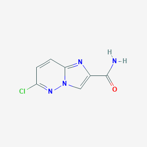 molecular formula C7H5ClN4O B060634 6-Chloroimidazo[1,2-b]pyridazine-2-carboxamide CAS No. 193743-93-0