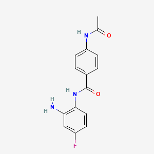 molecular formula C15H14FN3O2 B606347 BRD3308 