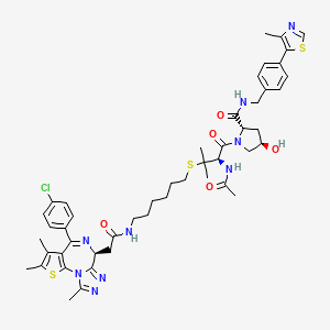 molecular formula C48H58ClN9O5S3 B606350 BRD4 degrader AT1 