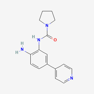 N-[2-amino-5-(4-pyridinyl)phenyl]-1-pyrrolidinecarboxamide