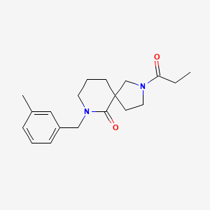 molecular formula C19H26N2O2 B6063591 7-[(3-Methylphenyl)methyl]-2-propanoyl-2,7-diazaspiro[4.5]decan-6-one 