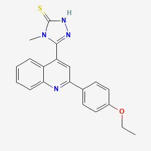 molecular formula C20H18N4OS B6063667 5-[2-(4-ethoxyphenyl)-4-quinolinyl]-4-methyl-4H-1,2,4-triazole-3-thiol 