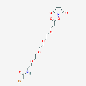 molecular formula C17H27BrN2O9 B606376 Bromoacetamido-PEG4-NHS ester 
