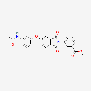 molecular formula C24H18N2O6 B6063768 Methyl 3-[5-(3-acetamidophenoxy)-1,3-dioxoisoindol-2-yl]benzoate 