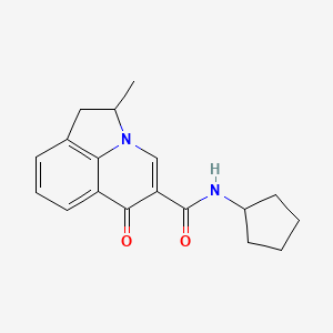 molecular formula C18H20N2O2 B6063792 N-cyclopentyl-2-methyl-6-oxo-1,2-dihydro-6H-pyrrolo[3,2,1-ij]quinoline-5-carboxamide 