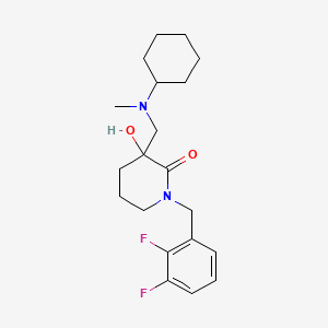 molecular formula C20H28F2N2O2 B6063861 3-{[cyclohexyl(methyl)amino]methyl}-1-(2,3-difluorobenzyl)-3-hydroxy-2-piperidinone 
