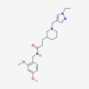 molecular formula C23H34N4O3 B6063867 N-(2,4-dimethoxybenzyl)-3-{1-[(1-ethyl-1H-pyrazol-4-yl)methyl]-3-piperidinyl}propanamide 