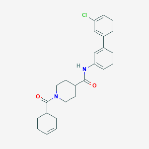 molecular formula C25H27ClN2O2 B6063955 N-(3'-chloro-3-biphenylyl)-1-(3-cyclohexen-1-ylcarbonyl)-4-piperidinecarboxamide 