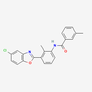 molecular formula C22H17ClN2O2 B6063977 N-[3-(5-chloro-1,3-benzoxazol-2-yl)-2-methylphenyl]-3-methylbenzamide 