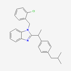1-(2-chlorobenzyl)-2-{1-[4-(2-methylpropyl)phenyl]ethyl}-1H-benzimidazole