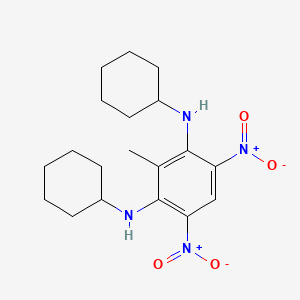 molecular formula C19H28N4O4 B6064106 N-CYCLOHEXYL-N-[3-(CYCLOHEXYLAMINO)-2-METHYL-4,6-DINITROPHENYL]AMINE 