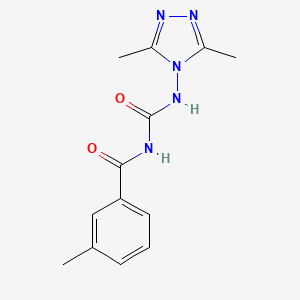 molecular formula C13H15N5O2 B6064226 N-(3,5-DIMETHYL-4H-1,2,4-TRIAZOL-4-YL)-N'-(3-METHYLBENZOYL)UREA 