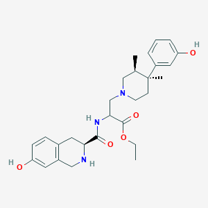 ethyl 3-[(3S,4S)-4-(3-hydroxyphenyl)-3,4-dimethylpiperidin-1-yl]-2-[[(3S)-7-hydroxy-1,2,3,4-tetrahydroisoquinoline-3-carbonyl]amino]propanoate