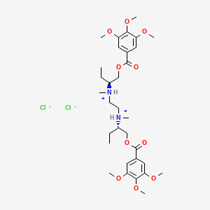 molecular formula C32H49ClN2O10 B606428 [(2S)-2-[methyl-[2-[methyl-[(2S)-1-(3,4,5-trimethoxybenzoyl)oxybutan-2-yl]amino]ethyl]amino]butyl] 3,4,5-trimethoxybenzoate;hydrochloride CAS No. 55769-64-7