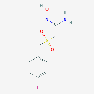 molecular formula C9H11FN2O3S B060643 2-(4-Fluorobenzylsulfonyl)Acetamidoxime CAS No. 175276-85-4