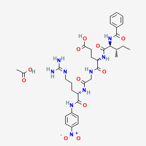 molecular formula C34H47N9O11 B606439 Bz-IEGR-pNA acetate CAS No. 1325307-57-0