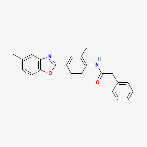 molecular formula C23H20N2O2 B6064436 N-[2-methyl-4-(5-methyl-1,3-benzoxazol-2-yl)phenyl]-2-phenylacetamide 