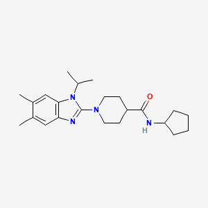 molecular formula C23H34N4O B606445 N-Cyclopentyl-1-(1-isopropyl-5,6-dimethyl-1H-benzo[d]imidazol-2-yl)piperidine-4-carboxamide CAS No. 1268709-57-4