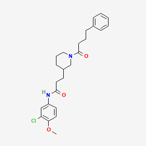 molecular formula C25H31ClN2O3 B6064471 N-(3-chloro-4-methoxyphenyl)-3-[1-(4-phenylbutanoyl)-3-piperidinyl]propanamide 