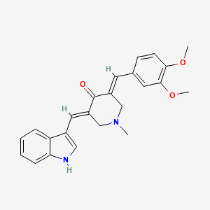 (E)-3-((1H-Indol-3-yl)methylene)-5-((E)-3,4-dimethoxybenzylidene)-1-methylpiperidin-4-one