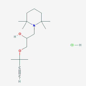 molecular formula C17H32ClNO2 B6064570 1-(2-Methylbut-3-yn-2-yloxy)-3-(2,2,6,6-tetramethylpiperidin-1-yl)propan-2-ol;hydrochloride 