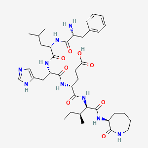 molecular formula C38H57N9O8 B606458 Calpinactam 