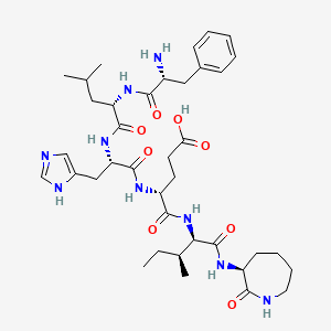 molecular formula C38H57N9O8 B606458 Calpinactam CAS No. 1205538-83-5