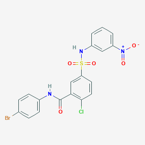 molecular formula C19H13BrClN3O5S B6064613 N-(4-bromophenyl)-2-chloro-5-[(3-nitrophenyl)sulfamoyl]benzamide 