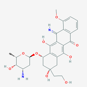 molecular formula C27H32N2O9 B606462 Camsirubicin CAS No. 236095-26-4