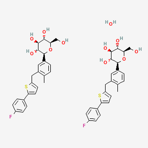 molecular formula C48H52F2O11S2 B606465 Canagliflozin hemihydrate CAS No. 928672-86-0