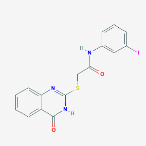 molecular formula C16H12IN3O2S B6064796 N-(3-iodophenyl)-2-[(4-oxo-3,4-dihydro-2-quinazolinyl)thio]acetamide 