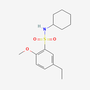 molecular formula C15H23NO3S B6064833 N-cyclohexyl-5-ethyl-2-methoxybenzenesulfonamide 